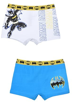 Batman DC Comics Superhelden Boxershorts für Kinder, Jungen, 2 Stück