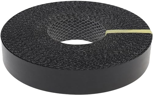 PNXKTXO Bande adhésive pré-collée en mélamine pour étagère en contreplaqué, table en contreplaqué, réparation d'armoires, meubles (noir) 1,9 cm x 15,2 m
