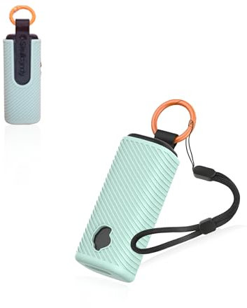 Protective cover for Skullcandy Dime Evo Wireless Earbuds, Soft Silicone Case with lanyard - Skin-friendly & Durable, Green