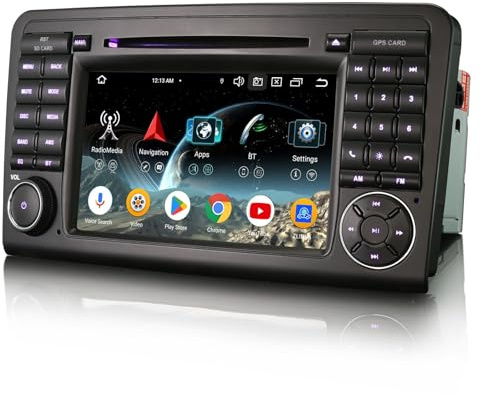 8 Kern Android 16 DAB+ Autoradio mit Bluetooth Für Mercedes BENZ ML-Klasse W164 GL-Klasse X164 GPS Navigation Unterstützt CarPlay Android Auto DSP WiFi 4G SWC AM/FM Kamera 4GB+64GB 2Din IPS Bildschirm