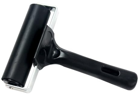 LOORGVEL Maroufleur Caoutchouc avec Cadre Métallique Robuste Encreur pour Linogravure et pour Distribution Uniforme Dencre et Collage