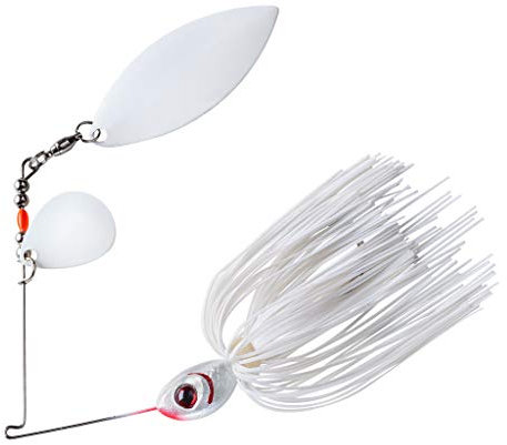 Booyah Glow Blade Spinner-Bait Barsch-Angelköder, Schneewittchen, Tandem, 3/8 oz