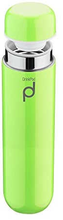 DrinkPod Vacuum Insulated Flask, Stainless Steel, Green, 300ml