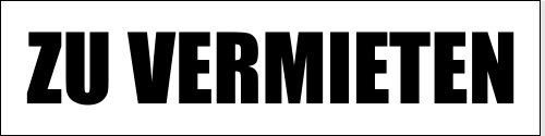 KIWISTAR - Werbeplane - Zu vermieten - 150cmx50cm - Plane Banner Gerüstplane
