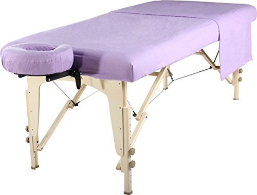 Master Massage liege Flanell Blatt Set 3 in 1 Liegedecke, flache Platte, Gesichts-Kissenbezug Lila