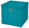 1 Stück Faltbox Türkis 28 x 28 x 28 cm Aufbewahrungsbox faltbar mit Deckel
