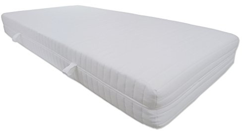 Dibapur Q XXL Soft 9 Zonen Orthopädische Kaltschaummatratze (130x190) x ca.23,5 cm Kern mit gesteppten Doppeltuchbezug ca. 25 cm (H2) Made in Germany