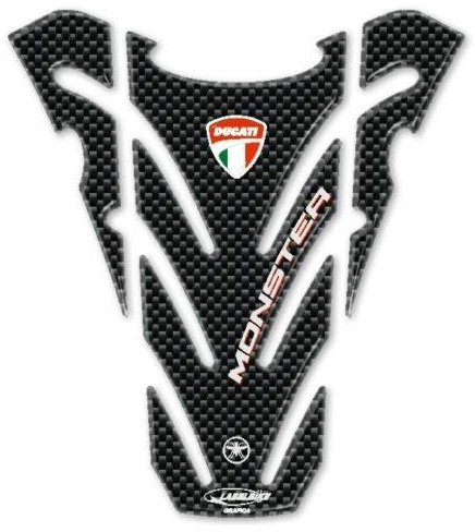 labelbike - Adesivi in Resina Gel 3D in Resina gel Protezione ParaSerbatoio carbonio per compatibili con Moto DUCATI MONSTER 696