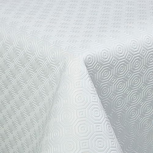 Molton wasserdichter Tischschoner Tischpolster Schutz Unterlage Tischdecke Meterware Weiss 50x140 cm Tischschutz Anti-Rutsch