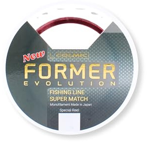 Colmic Former Evolution – Monofilo Giapponese Doppia Siliconatura, Alta Resistenza, Rosso Scuro Mimetico – Bolognese, Match, Carpa, Siluro, Surf Casting – Bobina 600 m - Ø 0.180 mm