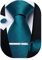 DiBanGu Herren Krawatte, Einstecktuch, Manschettenknöpfe, Clip, formell Gr. One size, 01 Petrol
