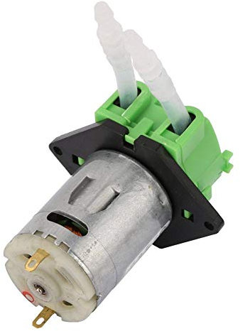 Bomba peristáltica, bomba dosificadora de 12V Cabezal de tubo peristáltico bricolaje para laboratorio de acuarios Análisis químico Tubo de silicona: 3 * 5 Rango de flujo: 10 ml/min-90 ml/min(Verde)