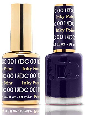 DnD DC Inky Point #001 Gel Polish + FREE NAIL POLISH - 2x18ml - Free matching Nail Polish included when buying UV LED Gel Nail Polish - Matching Colour Gel & Nail Polish