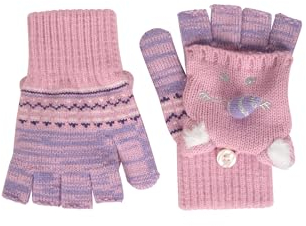 Mountain Warehouse Character Gestrickte Kinderhandschuhe - leichte, warme und kuschelige Handschuhe für Mädchen und Jungen - ideal für Winter, Outdoor, Reisen Lila Einheitsgröße