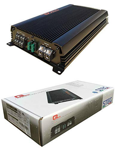 1 STEG QM75.4 QM 75.4 amplificatore 4 canali da competizione 300 watt rms 4 x 75 watt rms 600 watt max con bass boost 0 / +12 db auto spl, 1 pezzo