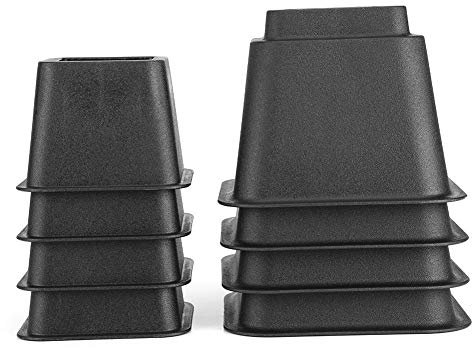Greensen verstellbare Möbel-Riser, 8-teilige (4 hohe und 4 Kurze) Möbel-Riser-Stehhilfe, stapelbare Stuhlbein-Riser, Bett-Riser, Tisch-Riser, Stuhl-Riser oder Sofa-Riser - 3 bis 8 Zoll