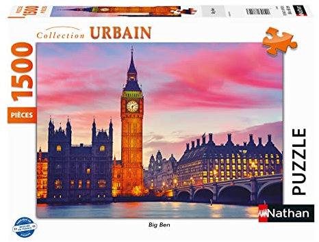 Nathan 4005556878093 Big Ben 1500 Teile Puzzle für Erwachsene