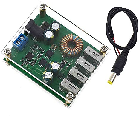 Reland Sun DC 7-60V a 5V Tensione Power Converter 5A Modulo Scheda Trasformatore con 4 porte USB