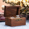 Kenon Ringschatulle aus Walnussholz, graviert, Vintage-Ringhalter, Doppelringboxen für Verlobung, Antragszeremonie, rustikale Ringträgerbox für Jahrestag, Hochzeit, Erinnerung