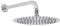 ENKI, RA067, Contemporary Wall Fixed Round Ultra Slim Stainless Steel Shower Head 12 with Shower Arm - Chrome