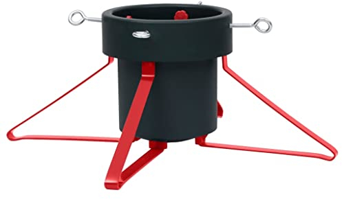 vidaXL Christbaumständer Weihnachtsbaumständer Tannenbaumständer Baumständer Weihnachtsbaumhalter Weihnachtsbaum Ständer Halter Grün und Rot 46x46x19cm