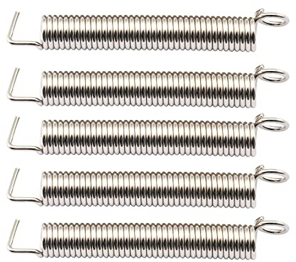 Musiclily Pro Middle Tension Steel Spring for Tremolo Bridge, Nickel 5 Pcs | for Electric Guitar