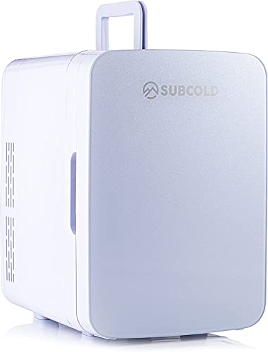 Subcold Ultra 10 Mini Fridge Cooler & Warmer | 3rd Gen | 10L capacity | Compact, Portable and Quiet | AC+DC Power Compatability (White) (Renewed)