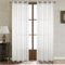 Devola Gardinenschals mit ösen Leinenoptik Halbtransparent Vorhänge ösenschal Gardinen Leinenvorhänge Fertiggardinen Wohnzimmer modern Fensterschal Balkongardine BxH 132x214cm Weiß 1 Stück