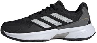Adidas Damen Courtjam Control 3 Tennis Shoes, Core Black/Silver Metallic/Grey Four, 38 2/3 EU