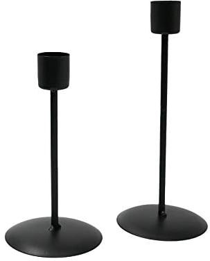 Bauernsilber Windlicht Kerzenständer Kerzenlicht Handy Home Decor Spin Windlicht (Black, One Size)