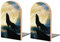 Serre-Livres Serre-Livres pour étagères pour contenir des Livres Loup Hurlant à l'orage Imprimer Petits Bouchons de Livre antidérapants Bureau de Bureau à Domicile décoratif en Bois