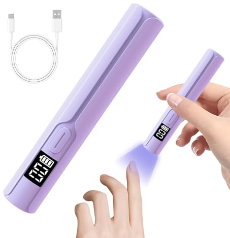 Lampe UV Ongles Gel, Asimebesty Mini Lampe à Ongles Led UV, Petite Lampe UV Ongles Gel, Séchage Ultra Rapide USB Portable Lampe UV Ongles Gel pour Ongles Gel Pose Americaine, Vernis Semi Permanent