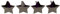 CHICCIE 4er Set Serviettenring Stern aus Metall in Silber 5x5x3cm - Tischdeko