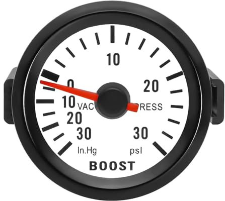 ETOPARS Universelle Kfz Auto Ladedruckanzeige 2Zoll 52mm Auto Turbo Boost Messgerät Motor Psi Boost Zeiger Anzeige Blau Lichtanzeige Boost Instrument Fahrzeug