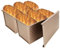 JMIATRY Pullman Lot de 2 moules à pain antiadhésifs en acier au carbone avec couvercle - 450 g - Doré - 20,8 x 11,8 cm