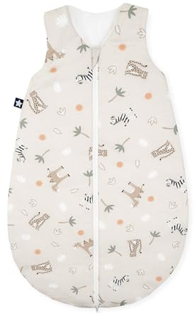 Julius Zöllner Schlafsack Jersey, warme Füllung 2,5 TOG, waschbar bei 60°C, Made in Germany, OEKO TEX Standard 100, Savanne beige, Gr. 92/98