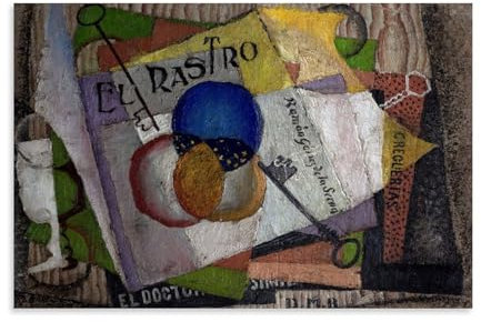 GAJUST Diego Rivera El Rastro Poster El Rastro, gemalt von Diego Rivera im Jahr 1915, Leinwanddruck, Kunstposter, ungerahmt, 50 x 75 cm
