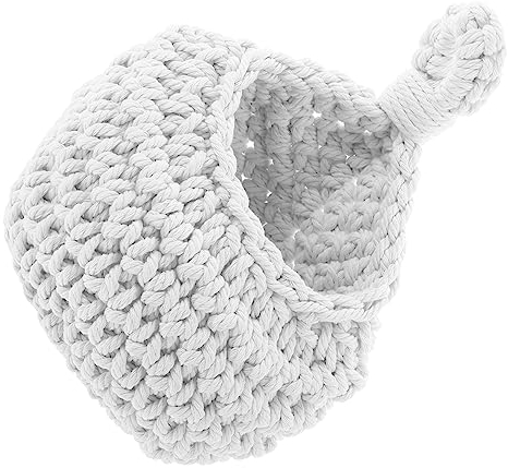 Mikinona Rope Woven Wall Hanging Fruit Basket Vegetable Rack Kitchen Storage for Home Decor