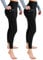 Leafigure 2er Pack Sport Leggings Damen High Waist Sporthose Damen Mit Taschen Gym Leggings Blickdicht für Sport Yoga Schwarze SM