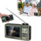 Radio vidéo de Poche Bluetooth Pleine Bande enfichable vidéo Haut de Gamme, Radio de Poche personnelle AM/FM Portable, TV Portable for Le Camping(Green)