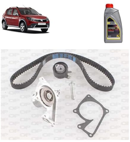 Kit distribuzione + p acqua + antigelo per Dacia Sandero 1.5 dCi gasolio 2008+