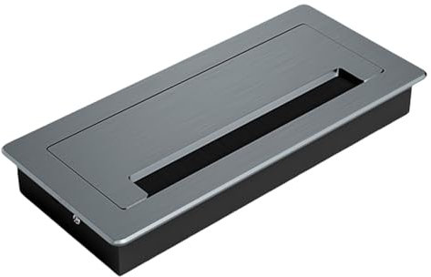 Rechteckiges Kabelloch mit Bürste, Metalldraht, organisiert Kabeldurchführung, für Bürotische