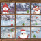 WandSticker4U®- 6 Bögen- Fensterbilder Weihnachten Kinder süße SCHNEEMANN & ELCH I Weihnachtsdeko Fenster Kinderzimmer Fenstersticker Winter Weihnachtsmann wiederverwendbar GROß