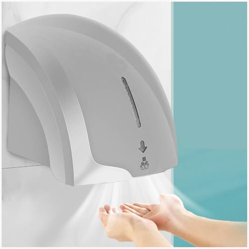 Asciugamani Elettrico a Parete, Asciugamani Elettrico da 2000 W, Asciugamani ad Alta velocità 65 ± 15 ℃ con Bilancio Calorico ad Alta Efficienza Energetica per Cucina, Bagno, Ristorante Asciugatrice