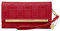 Steve Madden Damen Trifold Wallet, Rot geprägt, Einheitsgröße, Logobar Trifold Wallet Wristlet
