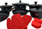 Swiss Line - Batterie de cuisine 14 pièces - NOIR/ROUGE