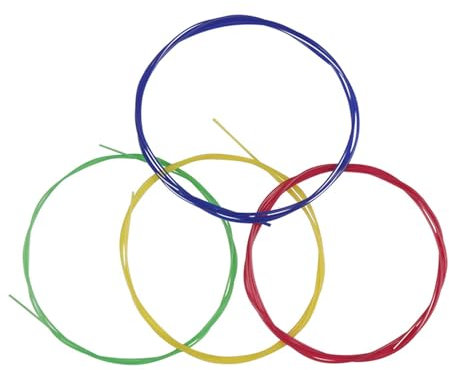 Pongnas Cordes de ukulélé Baryton, 4 Pièces/Ensemble de Cordes de ukulélé avec Matériau en Nylon Cordes de ukulélé Cordes de ukulélé Ténor pour Débutants et Passionnés Expérimentés