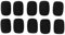 10 Pack Black Foam Mic Cover, Microphone Windscreen Replacement Microphone Windshield Sponge Covers For Telephone Headset Meeting Mic Fashion processing