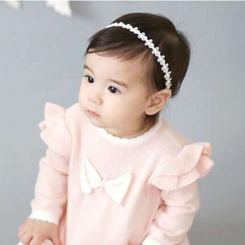 XYTAHDM fascia per bambini, nastro grosgrain bambina, matrimonio bambini fascia per capelli fascia neonato, fascia pizzo chiffon moda fascia elastica capelli