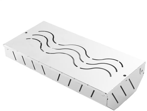 Grill Raucherbox, Raucherschale Edelstahl - Holzkohlegrillzubehör mit Deckel, Holzkohlehalter für Outdoor Grill, Works Chips